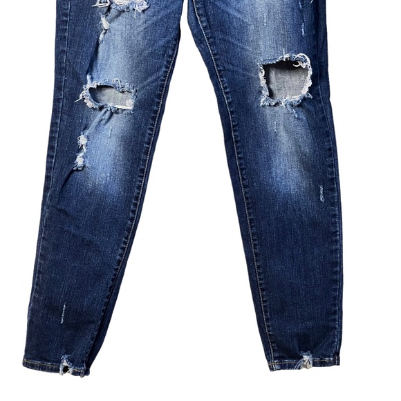 KanCan Austin Mid Rise Super Skinny Jeans Distressed Destroyed KC5055D Sz: 15/31 - Picture 10 of 16
